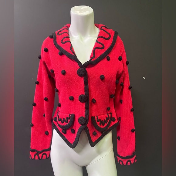 Vintage Lisa Nichols Sweater 90s Ladybug PM - Picture 2 of 8